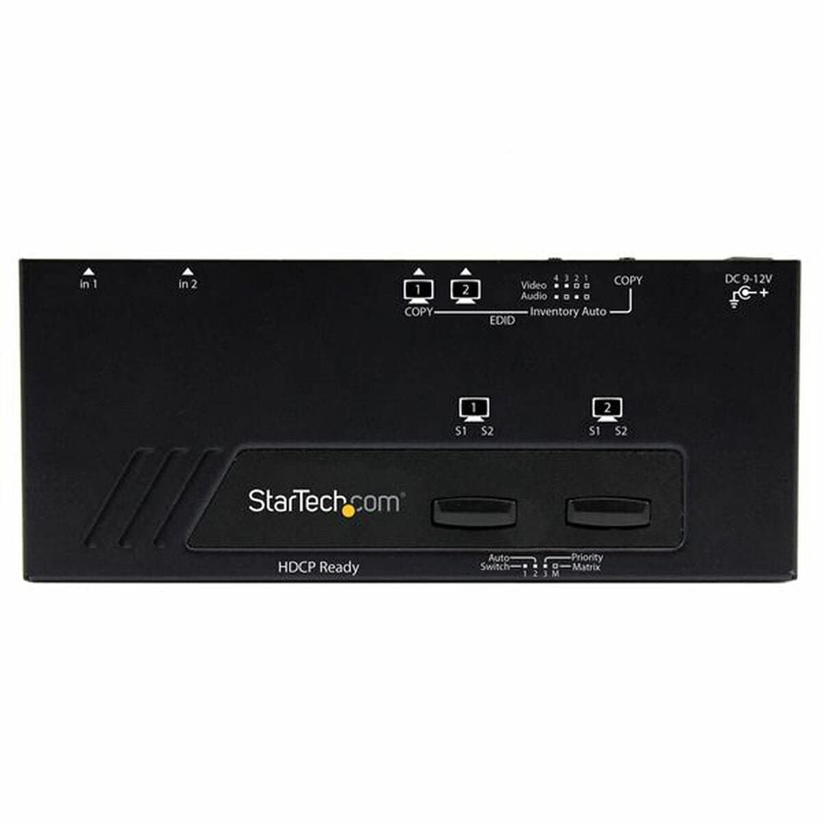 StarTech.com Switch Matricial HDMI de 2x2 con Conmutado Automático y Prioritario - Selector Conmutador Matrix 1080p Mando a Distancia EDID