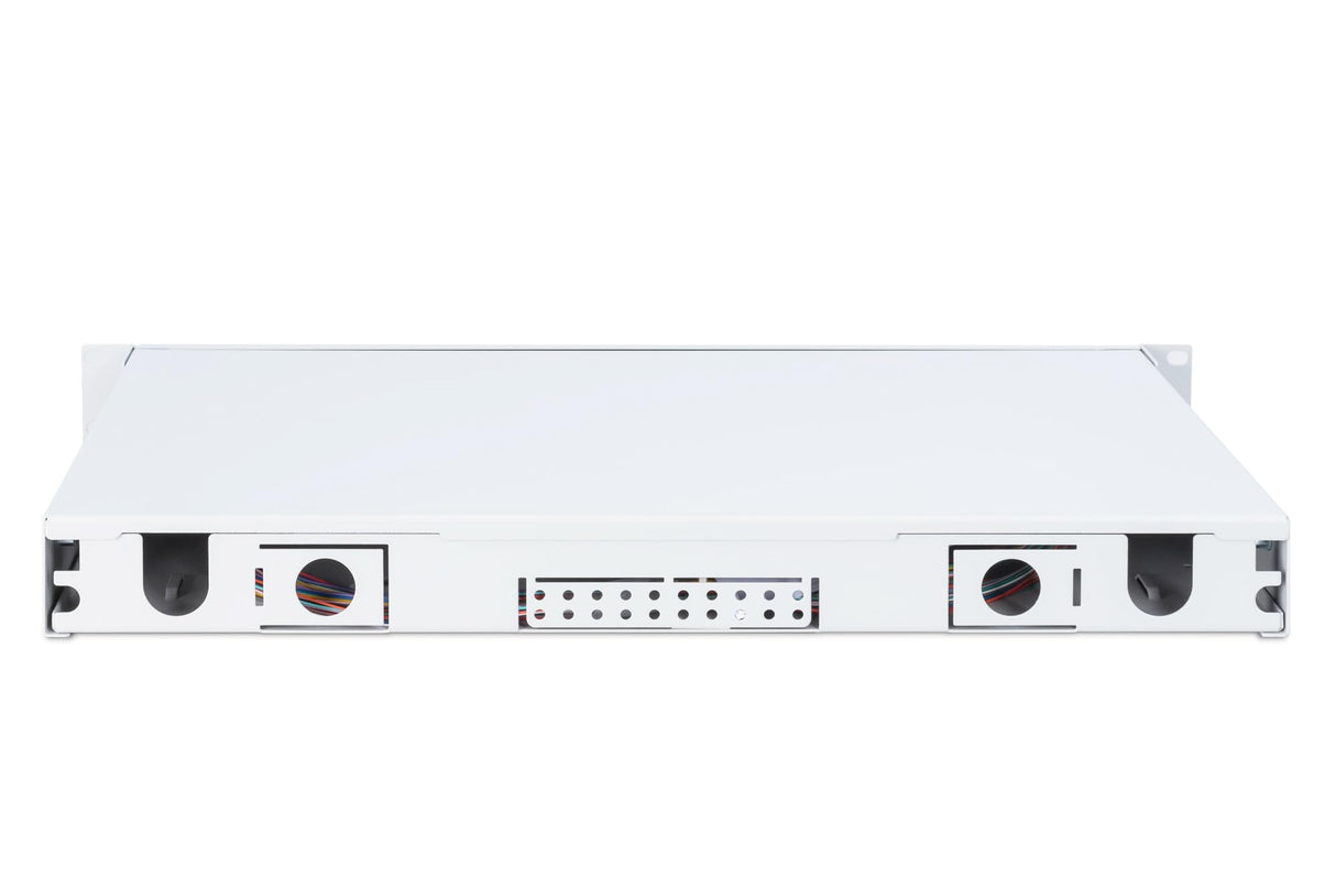 Digitus LWL - Caja de empalmes para 24 acoplamientos - LC - OS2 - 1HE 19" - Duplex multimodo - Con caja de empalmes - Montaje en rack