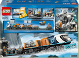 LEGO City Tren Expreso Polar Ártico de los Exploradores - Tren de Juguete Teledirigido - Quitanieves, 22 Tramos de Vías, 6 Minifiguras y Caída de Rocas - Regalo para Niños y Niñas de 7+ Años 60470