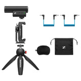 Sennheiser MKE 400 + Kit Móvil, Micrófono Direccional para Cámara con Pinza para Smartphone y Minitrípode Manfrotto PIXI, 509257