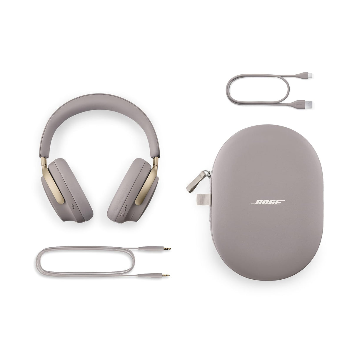 Bose QuietComfort Ultra Headphones, Auriculares inalámbricos con cancelación de ruido con audio espacial, Auriculares de diadema con micrófono, hasta 24 h de autonomía, Arenisca, Edición Limitada