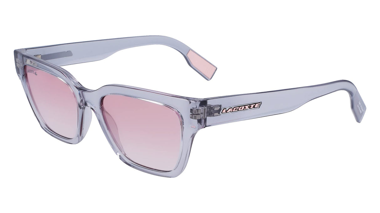 Lacoste Women's Sunglasses L6002S - Light Grey with Gradient Rose Flash Lens