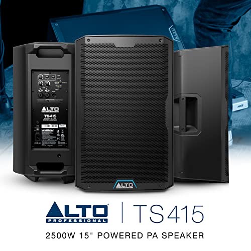 Alto Professional TS415 Altavoz PA Activo de 2500W 15" con Mezclador de 3 Canales, Streaming Bluetooth, Emparejamiento Inalámbrico de Altavoces, DSP y App Alto