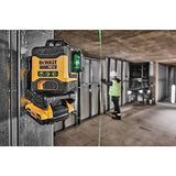 DEWALT DCLE34031N-XJ - Nivel láser autonivelante verde de 3 líneas 360°, Sin batería/cargador