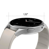HAMA | Smartwatch 8900 (Reloj Inteligente, con GPS, Pantalla Tactil Amoled, Reloj Deportivo, Permite Hacer Llamadas en Manos Libres) Color Plata y Beige.