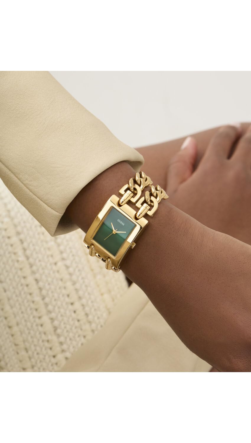 GUESS Reloj Analógico para Mujer'S de Cuarzo con Correa en Acero Inoxidable GW0740L2