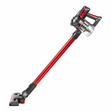 H.Koenig Aspirador de Mano y Escoba Inalámbrico Sin Bolsa UP810 PowerClean+ 2 Velocidades-Potente-Compacto-Ligero-Autónomo-Silencioso-120W-Multifunción, Rojo