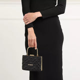 Love Moschino Jc4047pp1h, Bolsa de Mano para Mujer, Black, 18X13X9