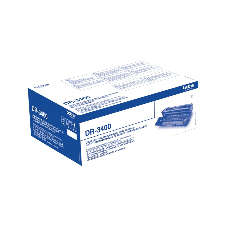 Brother DR3400 - Tambor para impresora (duración estimada: 30.000 páginas a 1 página por trabajo/ 50.000 páginas a 3 páginas por trabajo)