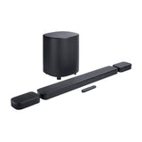 JBL Bar 800 MK2, Barra de Sonido Bluetooth 7.1 para TV con Altavoces Desmontables, subwoofer de 10”, Sonido Envolvente Dolby Atmos, HDMI eARC, Wi-Fi, vídeo 4K, PureVoice 2.0 y MultiBeam 3.0, Negro
