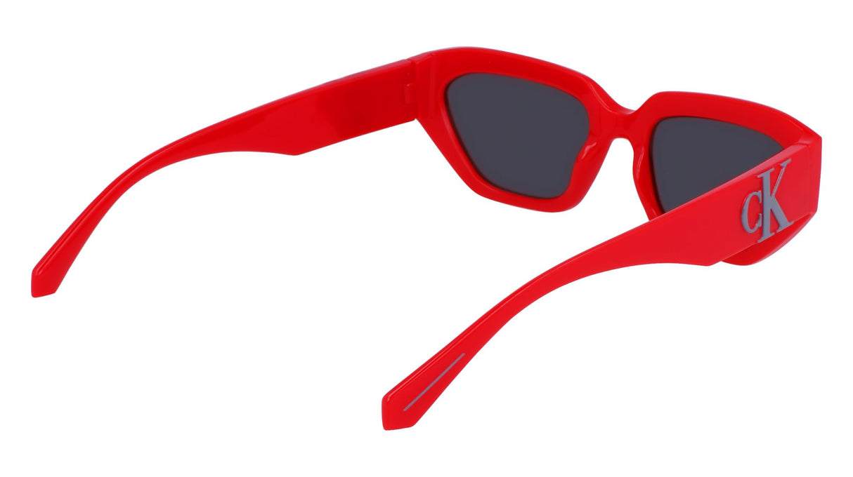 Calvin Klein Jeans Unisex Adult Sunglasses CKJ23652S - Strawberry Red with Solid Grey Lens