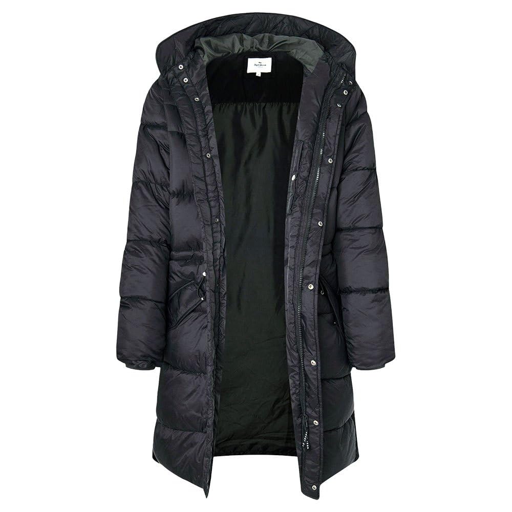 Pepe Jeans Blai Puffer Parka, Negro (Black), S para Hombre