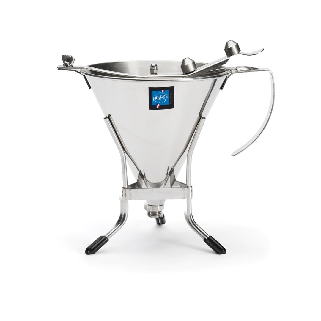 De Buyer, EMBUDO AUTOMATICO, TODO INOX, 3 CAUDALES,1,5 L. CON SOPORTE-Ø17,5 CM- 1,5 L., CON SOPORTE-3354.12