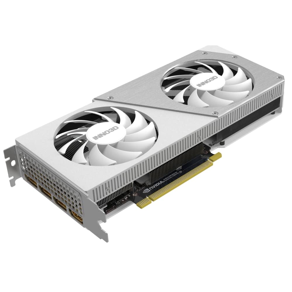 INNO3D Geforce RTX 4060 Ti 8 GB Twin X2 OC White Grafikkarte - 8GB GDDR6, 1x HDMI, 3X DP