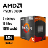 EVEN - PC Gaming Starter Ryzen 5 5600G | 16GB DDR4 RAM| 500GB NVME SSD|5X Ventiladores | Sin Sistema Operativo