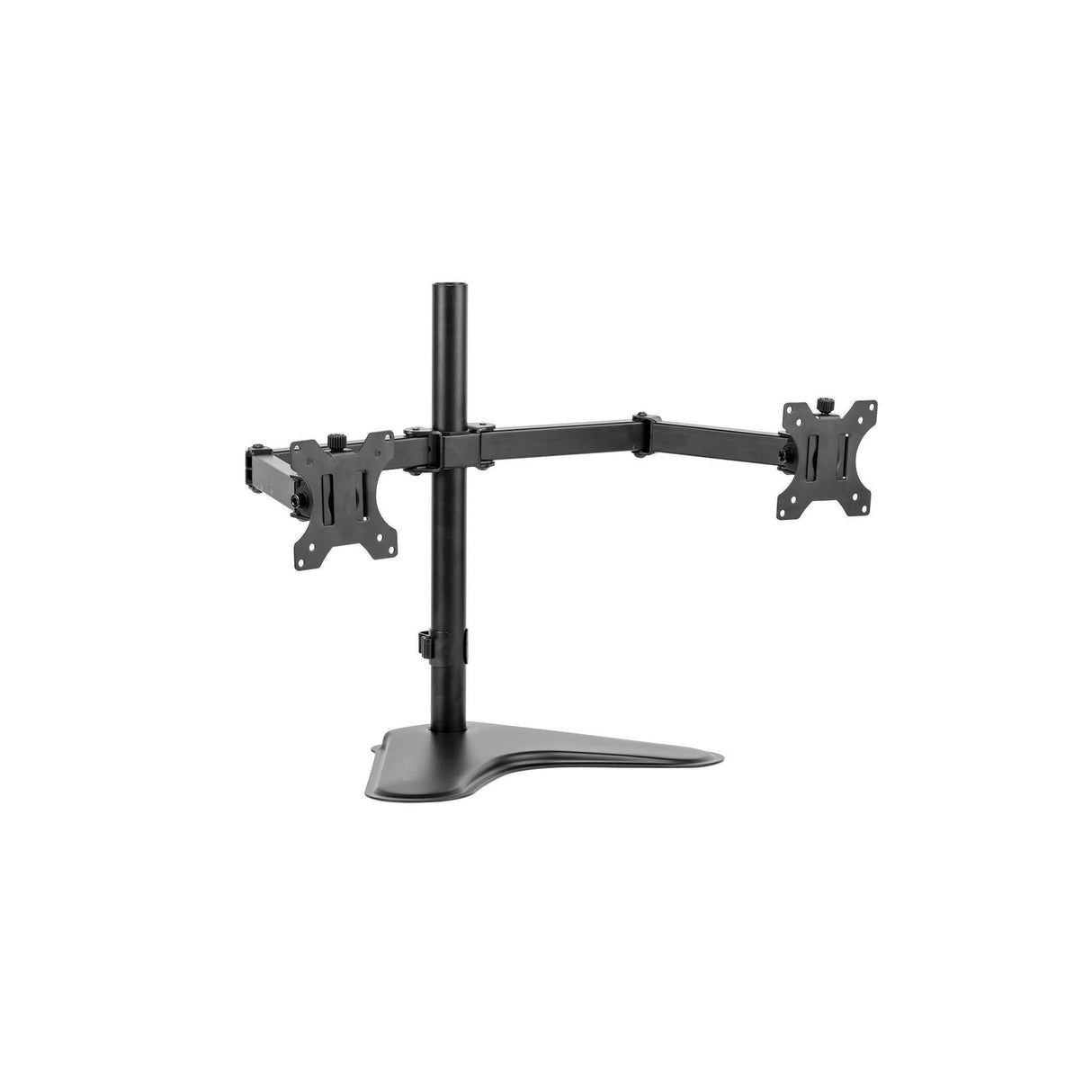 Fellowes - Professional Series - Soporte De Mesa Para Monitor Doble En Horizontal, Flexible Y Ajustable Para Colocar La Pantalla A La Altura Adecuada, Compatible Con Vesa, Negro