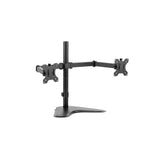 Fellowes - Professional Series - Soporte De Mesa Para Monitor Doble En Horizontal, Flexible Y Ajustable Para Colocar La Pantalla A La Altura Adecuada, Compatible Con Vesa, Negro