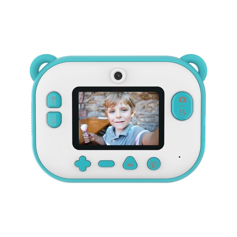MyFirst Camera Insta 2 Azul. Cámara Digital HD con impresión instantánea, cámara Frontal y Selfie para niño y niña