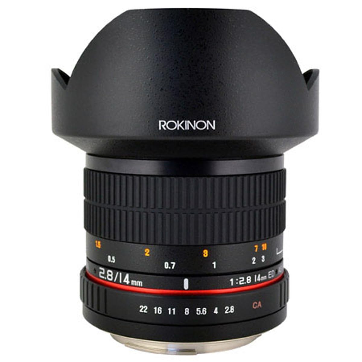 Rokinon Lente Ultra Ancha FE14M-C de 14 mm F2.8 para Canon (Negro)