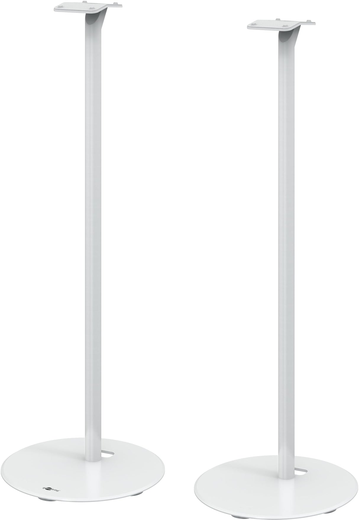 goobay Soporte para Altavoces Sonos Era 300, Capacidad de Carga de 5 K, gestión de Cables, 71,5 cm de Altura, Blanco, 71985