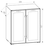 SVAN Vinoteca 36 Botellas Negro SVN3600D2. 60W, Display LED táctil, Pantalla Digital Exterior, 12 Rejillas Metálicas, Clase de Eficiencia Enérgetica G