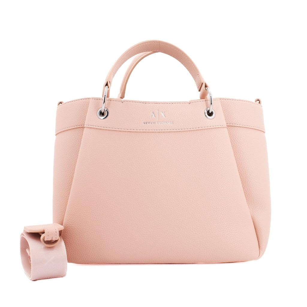 Armani Exchange Wave Medium Tote with Webb Strap, Shopping M Mujeres, Sunrise, Talla única
