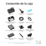 DJI Osmo Action 4 Pack Aventura: cámara deportiva 4K/120fps con sensor de 1/1.3pulgadas, D-Log M y 10 bits, campo de visión ultraamplio de 155º, hasta 7.5h con 3 baterías adicionales para grabar vlogs