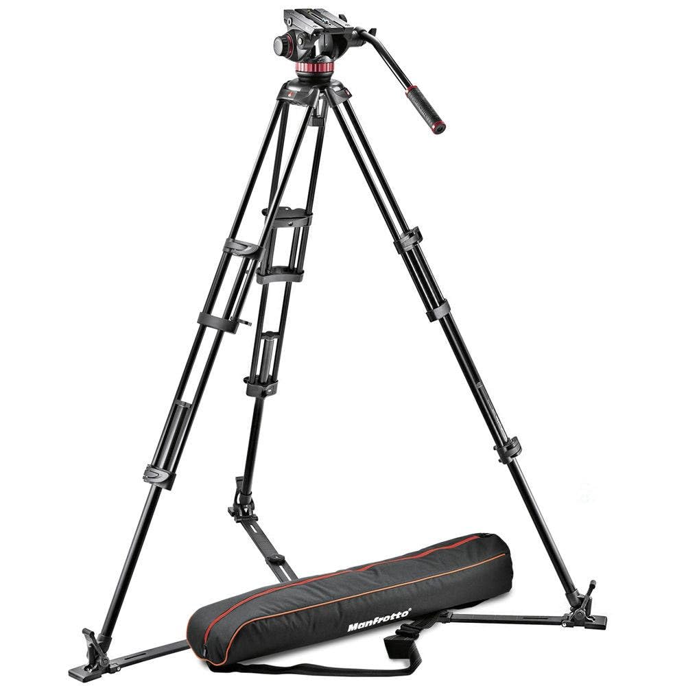 Manfrotto MVH502A - Trípode completo, negro - con 546GB-1