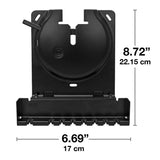 Sanus Soporte de Pared para Amplificador Sonos, diseño Negro Delgado con pestillo bloqueable para Mayor Seguridad, diseño de Soporte de Perfil bajo Que se Monta en Cualquier orientación, gestión de