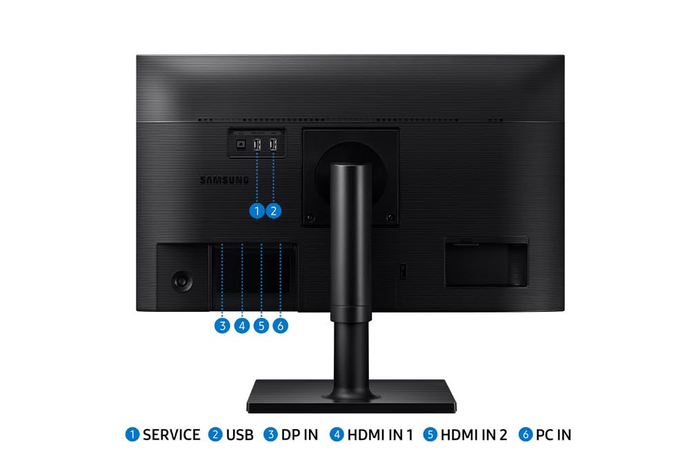 Samsung LF24T450FQRXEN - Monitor Panel IPS de 24" UHD (1,920 x 1,080, 16:9, 75Hz, Modo Eye Saver, Flicker Free, Pantalla Ahorro Energético), Negro