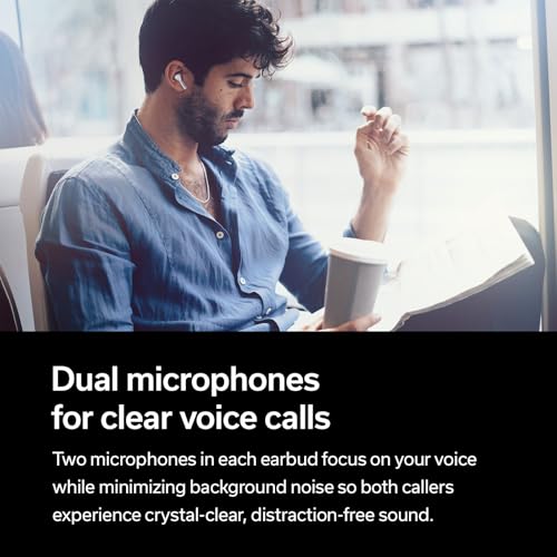Denon AH-C500W - Auriculares intrauditivos inalámbricos, Resistentes al Agua, con micrófono Integrado, Color Blanco