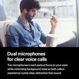 Denon AH-C500W - Auriculares intrauditivos inalámbricos, Resistentes al Agua, con micrófono Integrado, Color Blanco