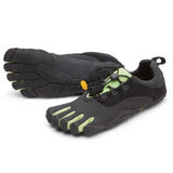 Vibram Fivefingers V-Run Retro para Hombre, Negro, Verde, Negro, 12-12.5