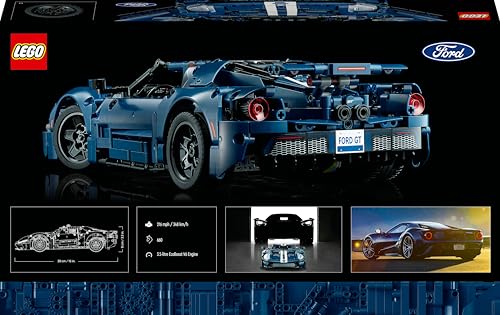 LEGO Technic Ford GT 2022, Maqueta para Construir para Adultos, Modelo de Coche a Escala 1:12, Edición Coleccionable, Réplica con Características 42154