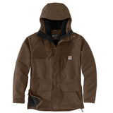 Carhartt Abrigo tradicional con aislamiento Super Dux para hombre, corte relajado, color marrón L