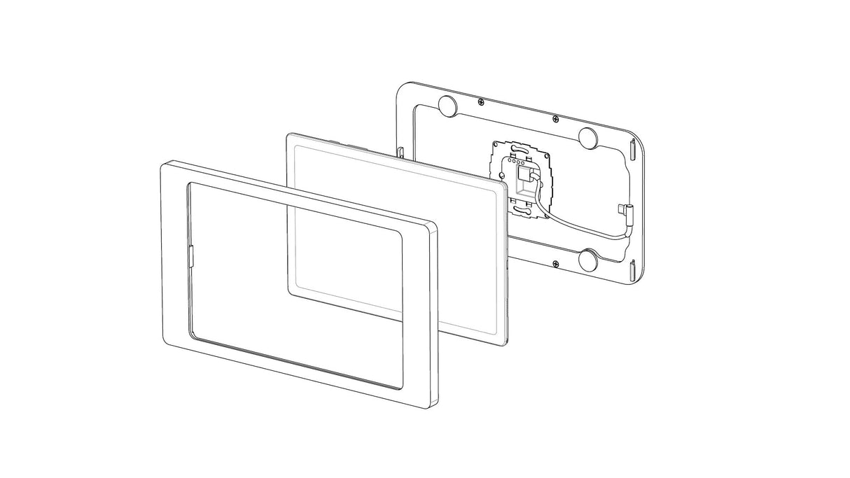 Displine Companion - Soporte de Pared Compatible con Samsung Galaxy Tab A8, Color Blanco