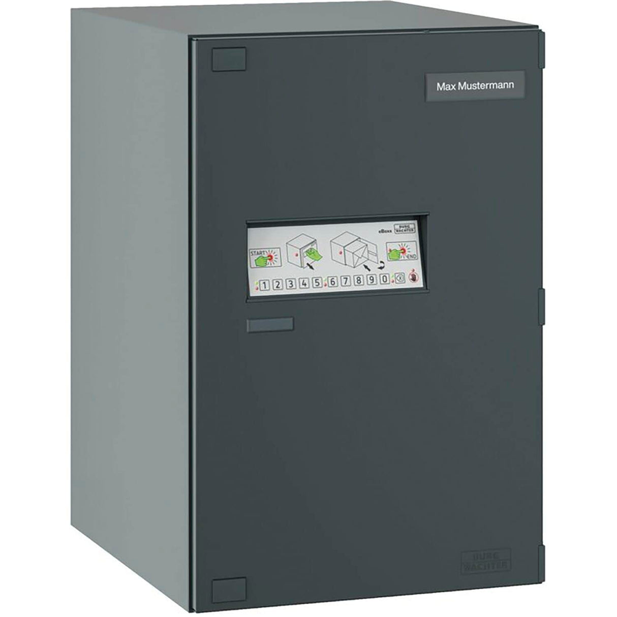 BURG-WÄCHTER Paketbox eBoxx für draußen, für alle gängigen Paketdienste, Witterungsbeständig, verzinkter Stahl, 98 l Volumen, E 635 ANT, Anthrazit (ähnlich RAL 7016)