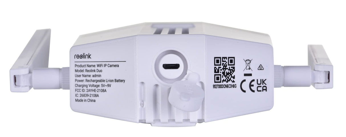 Reolink Duo Cámara de Seguridad WiFi, Blanco, 4 MP, WiFi