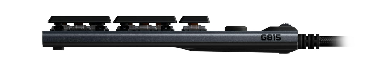 Logitech G 815 Teclado mecánico Gaming Switch táctil GL Perfil Plano diseño escandinavo Carbono