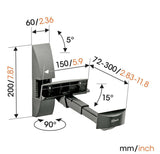 Vogel's VLB 200, Soporte de Pared para Altavoces (2x), Negro, Máx 20 Kg