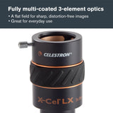 Celestron 93428 1.25" X-Cel LX: lentes Barlow 3x, negro