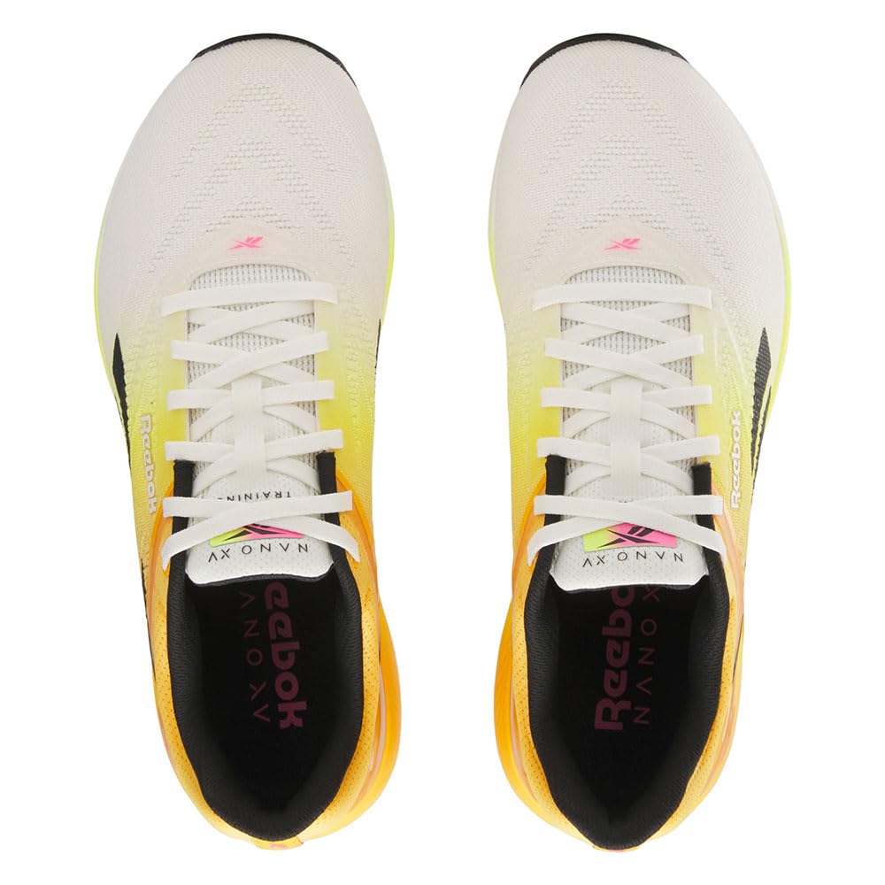 Reebok Zapatillas Unisex Nano X5, Chalk Black Electric Amber, 43 EU
