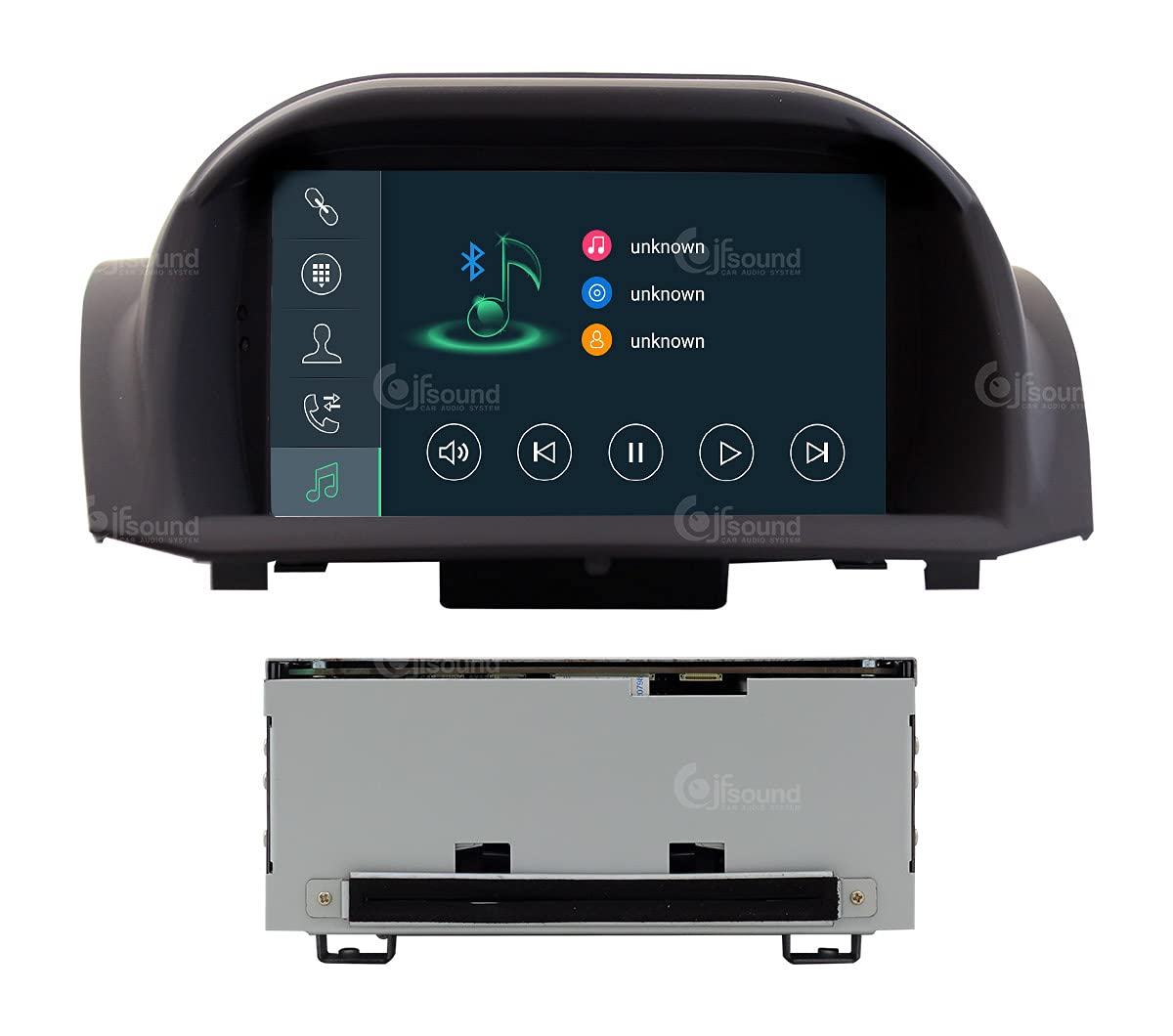 Autorradio de Ajuste Personalizado para Ford Fiesta 6° Serie Restyling Android GPS Bluetooth WiFi Dab USB Pantalla táctil Full HD 7" procesador de 8 núcleos y comandos de Voz