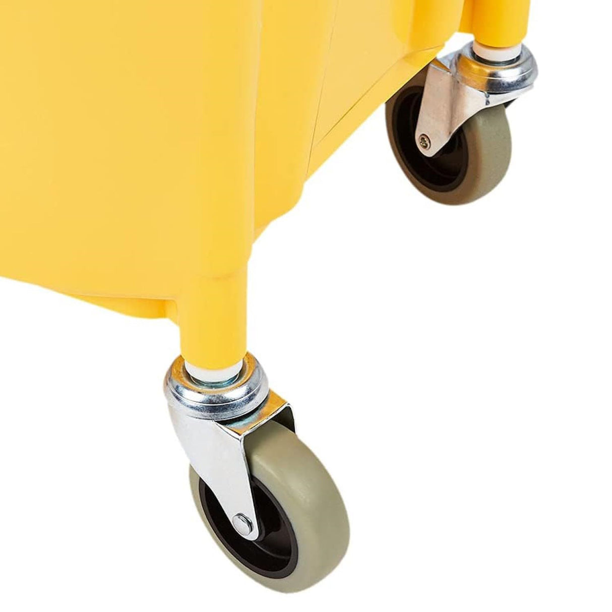 Amazon Basics Cubo rectangular para fregona Kentucky con ruedas duraderas y combinado con prensa de escurrido a presión, 33 litros/ 35 qt, amarillo (anteriormente marca AmazonCommercial)