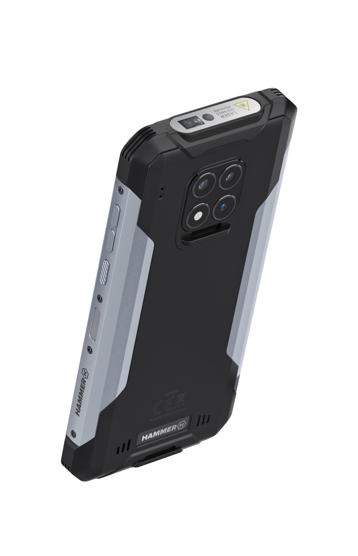 HammerConstruction 6" IPS, IP69 Robusto Smartphone Militar, Resistente al Agua, a Prueba de Golpes, a Prueba de Polvo, Mega batería 6000mAh, Dual SIM, 128GB de Memoria, Dual SIM, GPS - Plata