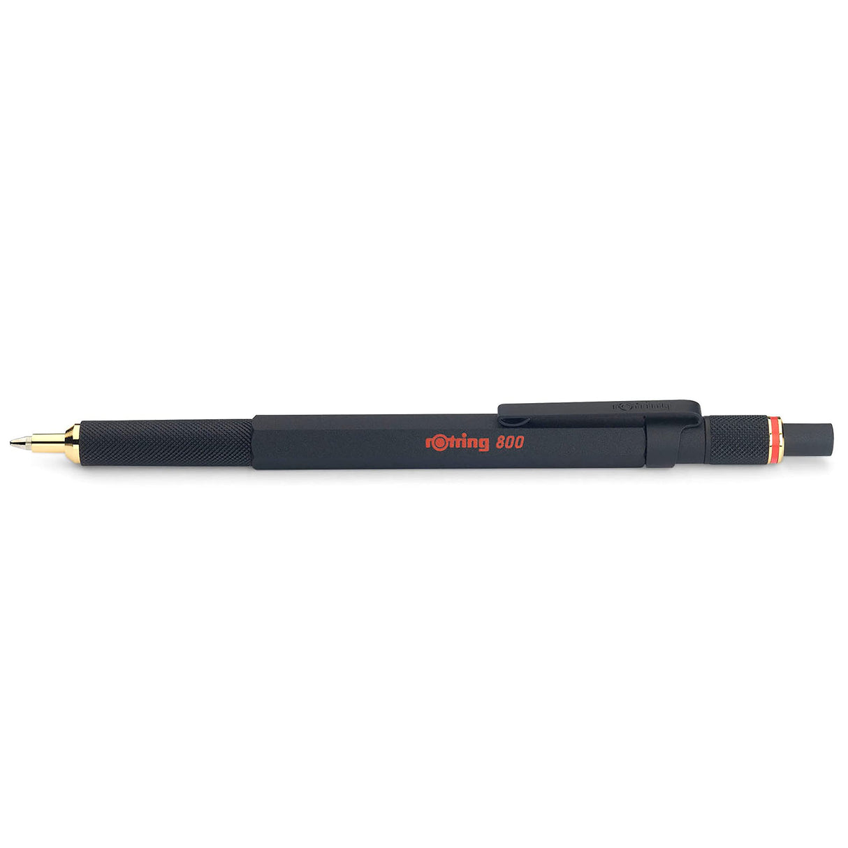 Rotring 800 - Bolígrafo, punta media, tinta negra, cuerpo negro, recargable