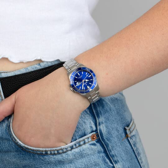 FESTINA Reloj Modelo F20503/3 de la colección Boyfriend Collection, Caja de 34,5 mm Azul con Correa de Acero para señora