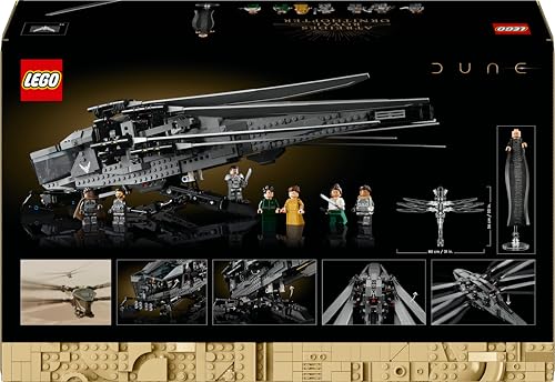 LEGO 10327 Icons Dune: Atreides Royal Ornithopter, Maqueta para Adultos, Artículo de Coleccionista, Regalo para Cinéfilos a Partir de 18 Años, 8 Minifiguras: Paul Atreides, Chani, Barón Harkonnen