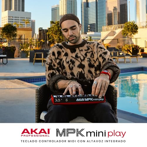 Akai Professional MPK Mini Play MK3 - Teclado Controlador MIDI con Altavoz y Sonidos Integrados, Pads MPC, Teclado Dinámico, Software de Producción Musical y Native Instruments Sound Package