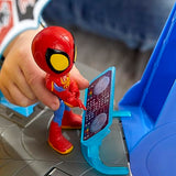 SPIDEY AND HIS AMAZING FRIENDS Marvel Aracnocuartel de los Web-Spinners - Set de Juego Infantil con Figura de Spidey, vehículo y Accesorios